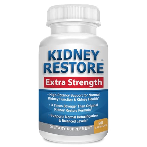 Kidney Cleanse Detox & Repair - Created by Kidney Health Expert Living w/Transplant - US Made Kidneys Support Supplement for Detox Flush Renal Vitamins & Renal Restoration 90 Capsules