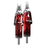 CNC Disposable Tattoo Needle Cartridges 20Pcs #10(15RM-M) Bugpin with Membrane Safety Cartridges for Tattoo Artists Curved/Round Magnum Shader Soft Edge Standard Pack EN04R-20-1015RM-M
