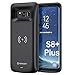 NEWDERY Upgraded Samsung Galaxy S8 Plus Battery Case Qi Wireless Charging Compatible, 5500mAh Slim Rechargeable Extended Charger Case Compatible Samsung Galaxy S8+(2017)-(6.2 Inches Black)
