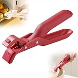 Multi-Purpose Anti-Scald Bowl Holder Clip for Kitchen, 2025 Upgrade Multi-Function Anti-Scald Bowl Clip Silicone Anti-Scalding Anti-Slip Clip for Pots, Bowls, Plates and Cast Iron Pots (Red, 1Pcs)