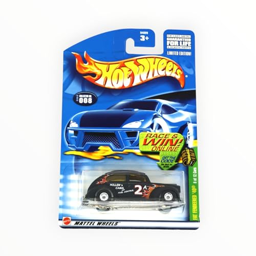 2002 Treasure Hunt #8 Fat Fendered 40 Glossy Black #2002-8 Collectible Collector Car Mattel Hot Wheels