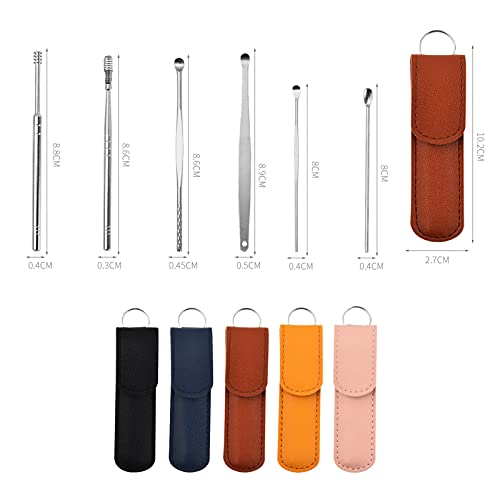 Ear Pick Earwax Removal Kit,Ear Cleansing Tool Set,Innovative Spring Earwax Cleaner Tool Set 6 Pcs/Set,Stainless Ear… - Image 6