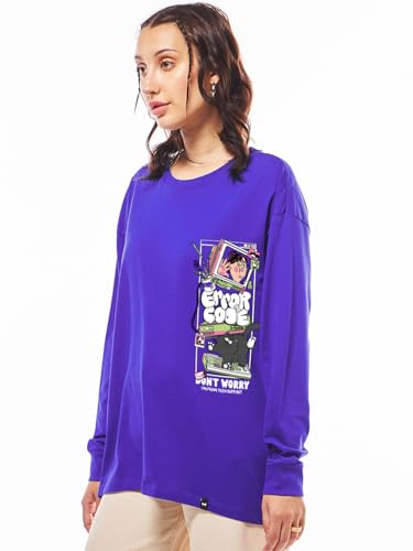 Image of Bewakoof Women's Graphic Print Oversized Fit T-Shirt