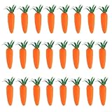Künstliche Karotten für Miniatur für Haus und Handwerk Dekoration, realistische Simulation Karotten für Partyeinrichtungen, hergestellt mit Schaumstoff und PET (24 Stück)