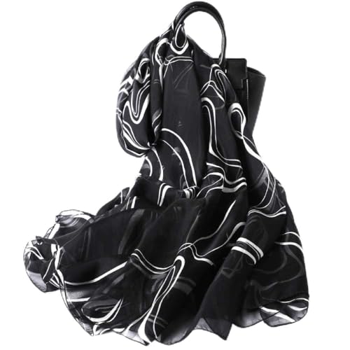 Foulard en soie ondulée écharpe légère pour protéger le cou sans tenir trop chaud