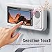 zardvern Shower Phone Holder with Wireless Bluetooth Speaker, Waterproof Phone Holder for Shower, Touch-Sensitive Screen Wall Mounted Phoneholder for Bathroom Mirror (Pink)