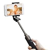 Spigen Velo S530 Selfie Stick Battery Free Wired Selfie Stick for iPhone X / 8/8 Plus / 7/7 Plus / 6S / 6S Plus/Galaxy S9 / S9 Plus/Note 8 / S8 / S8 Plus / S7 Edge/Pixel 2 & More - Black