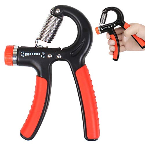 Anugrah Mart Hand Grip Strengthener Wrist Forearm Exerciser Non-Slip Gripper Adjustable 10-40 kg Resistance -for Body Workout & Strength Training as Sports Fitness Equipment Gym Accessories Material