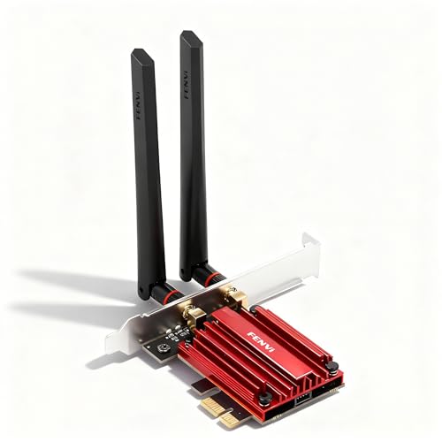 Fenvi WiFi 7 PCIe Wireless Card,Tri-Band WIFI7 MT7925 Network Adapter 802.11BE 5400Mbps, Bluetooth 5.4, WPA3, MU-MIMO, FV-BE5400 PCI Card for Desktop PC,Supports AMD-Intel Motherboard,Windows 11-10