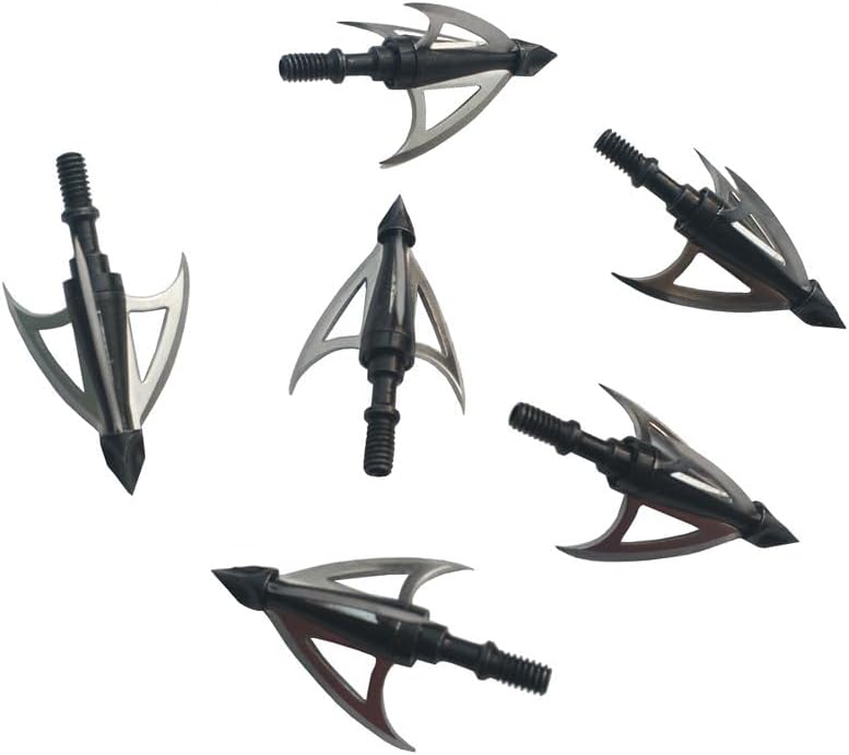SHARROW Archery Arrow Heads 3 Blades 100 Grain Hunting Broadheads Screw-in Arrow Tips with Arrow Box for Compound Bow Recurve Bow