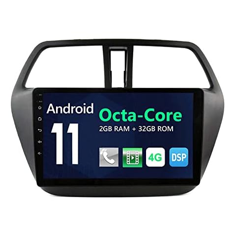 Autosion Android 11 Car DVD GPS Radio Stereo Head Unit Navigation WIFI for Suzuki SX4 S-Cross 2013-2018 Wifi SWC 9" QLED Screen 8 Core Cover