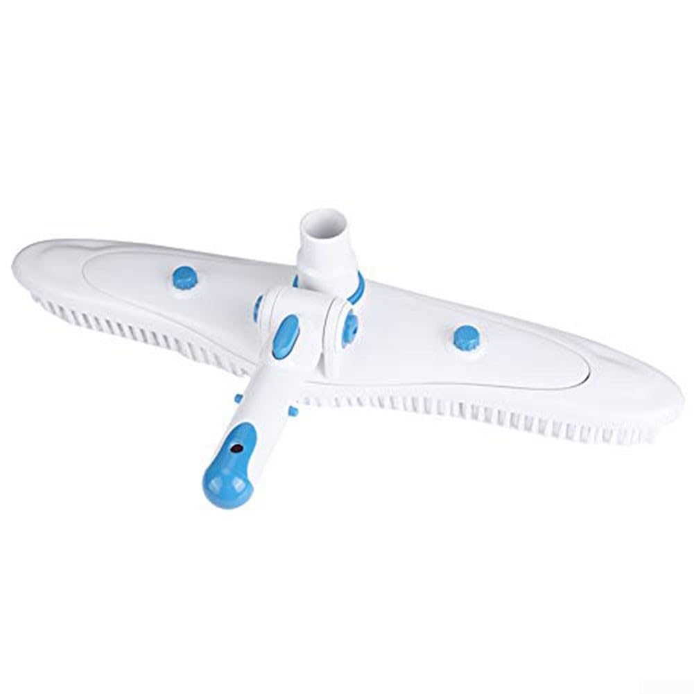 Spazzola da parete curva per piscine: testa di aspirazione con colla assorbente per la pulizia profonda delle piastrelle dei pavimenti, 46 cm, colore: bianco