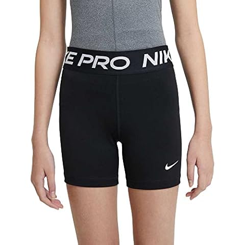 Nike Girl's G Np 3in Short, Black/White, S ( 128-137 cm ) Cover
