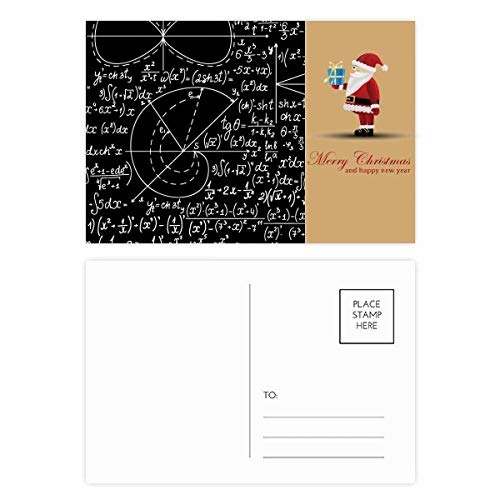 Cartes postales Formulas Science Calculus Bâton de Père Noël pour vœux de fin d'année
