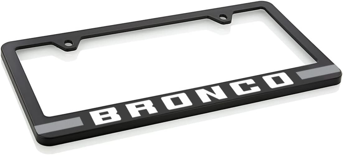 Ford Bronco UV Printed License Plate Frame - Cactus Grey