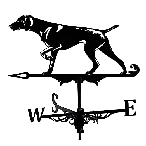 Veleta metálica de perro negro para dar vida y estilo a su jardín