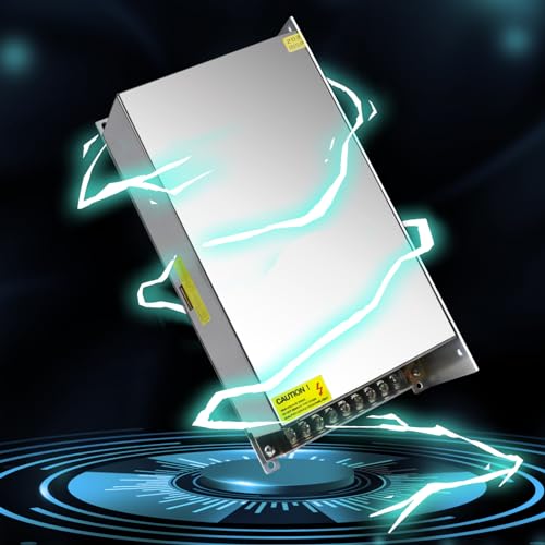 Image of LightingWill 12V 41.6A 500W DC Universal Regulated Switching Power Supply, Converter AC 240V to DC 12V LED Power Adapter Transformer Driver for CCTV
