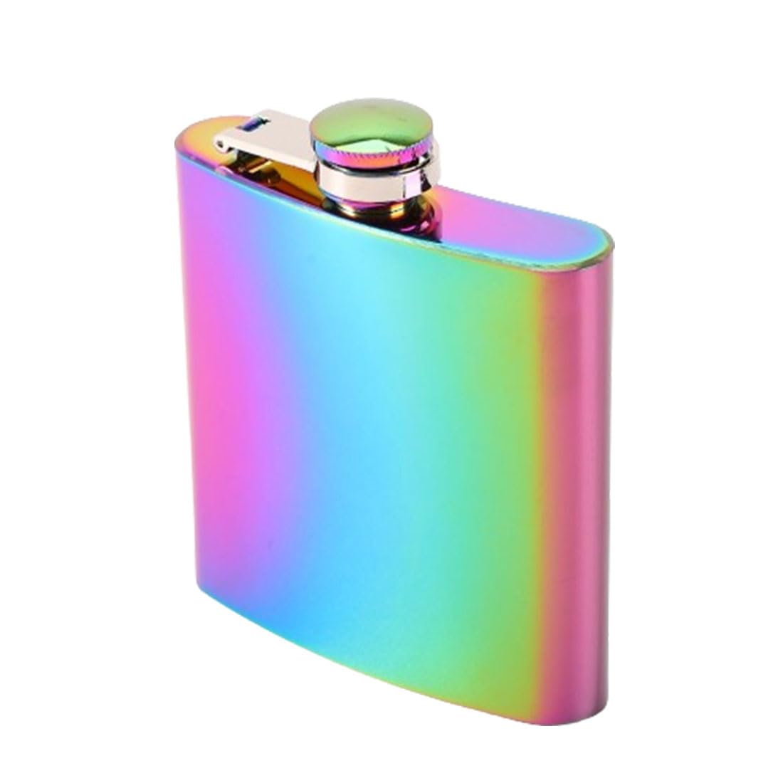 LAWALEISHE6oz Stainless Steel Hip Flask,Rainbow Portable Flask,Portable Leakproof Drink Pot for Outdoor Parties,Camping, Hiking,Men and Women