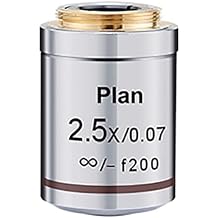 1PC Plan Infinity System Achromatic Objective Lens PL-L 2.5X 5X 10X 20X 40X 50X 60X 80X 100X Ong Working Distance 20.2 Mm/RMS Color 2.5X
