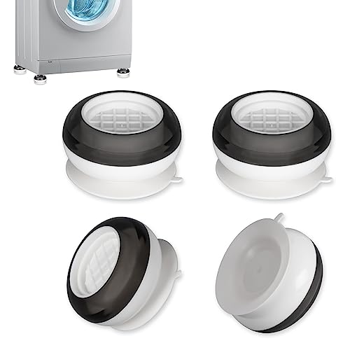Alyvisun Waschmaschinen Füße Unterlage, 4 Stück Universal Schwingungsdämpfer Matte Antirutschmatte Waschmaschine Anti Rutsch Pads Fußpolster Antivibrationsmatte für Trockner, Kühlschrank