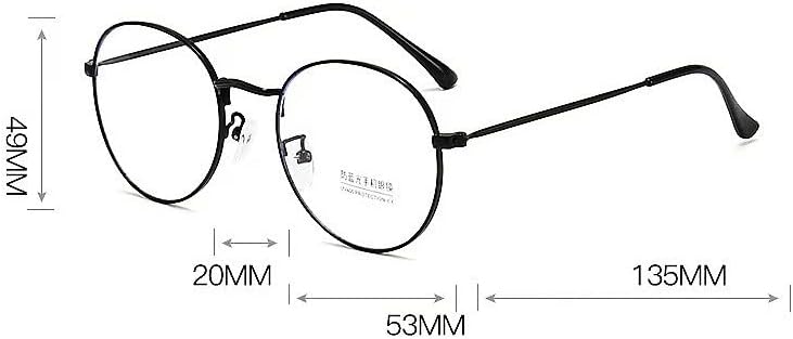 Miniatura 3 de NEWADA Lentes de lectura retro ovalados de metal para mujeres y hombres, espejo redondo con bloqueo de luz azul, espejo de luz plana, antirreflejos