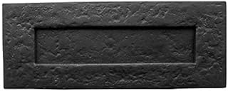 Doorfittings4u Black Antique Malleable Cast Iron Letter Box Plate - Traditional Plain by Doorfittings4u