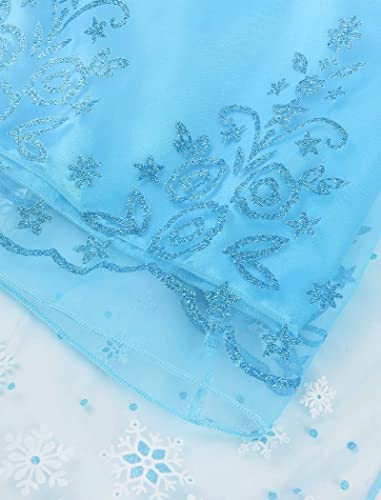 Knemmy Elsa Costume For Girl Elsa Dress Frozen Cosplay Princess Dress Up Clothes For Little Girls Party Perform Birthday #TOP6
