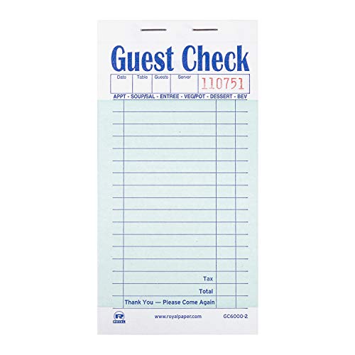 Bloc de carnets d'addition restauration papier vert 17 lignes copie carbone Lot de 50