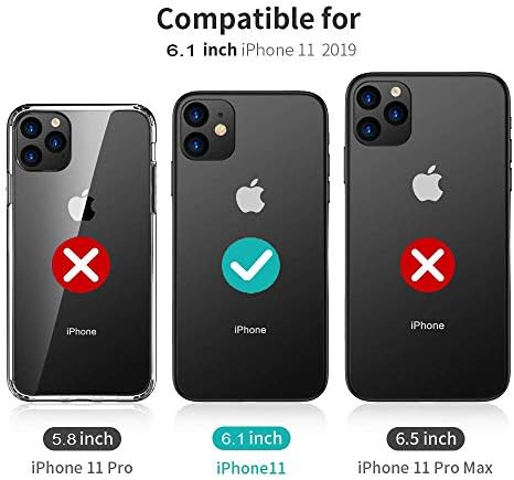 DN-Alive Card Holder Case For iPhone 11 [6.1''] Phone Case With Card Holder Wallet Id Holder Card Slot Heavy Duty Armor Bumper Protective Cover Shockproof For iPhone 11 Case With Card Holder (Black)