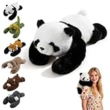 nnOuOnn Peluche lestée Panda, Kawaii Animaux lestés pour Peluche Anti Stress Apaisante Adultes, Doudou Panda Huggy Mignonne Coussin lesté pour soulager l'anxiété et favoriser Le Sommeil (45 cm)