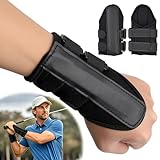 Dengthrive Soporte para Muñeca de Golf: 2 Piezas de Ayuda para el Entrenamiento de Golf con Placa de Acero Metálica, Inmovilizador de Muñeca para Entrenamiento de Golf con Diseño de Doble Correa