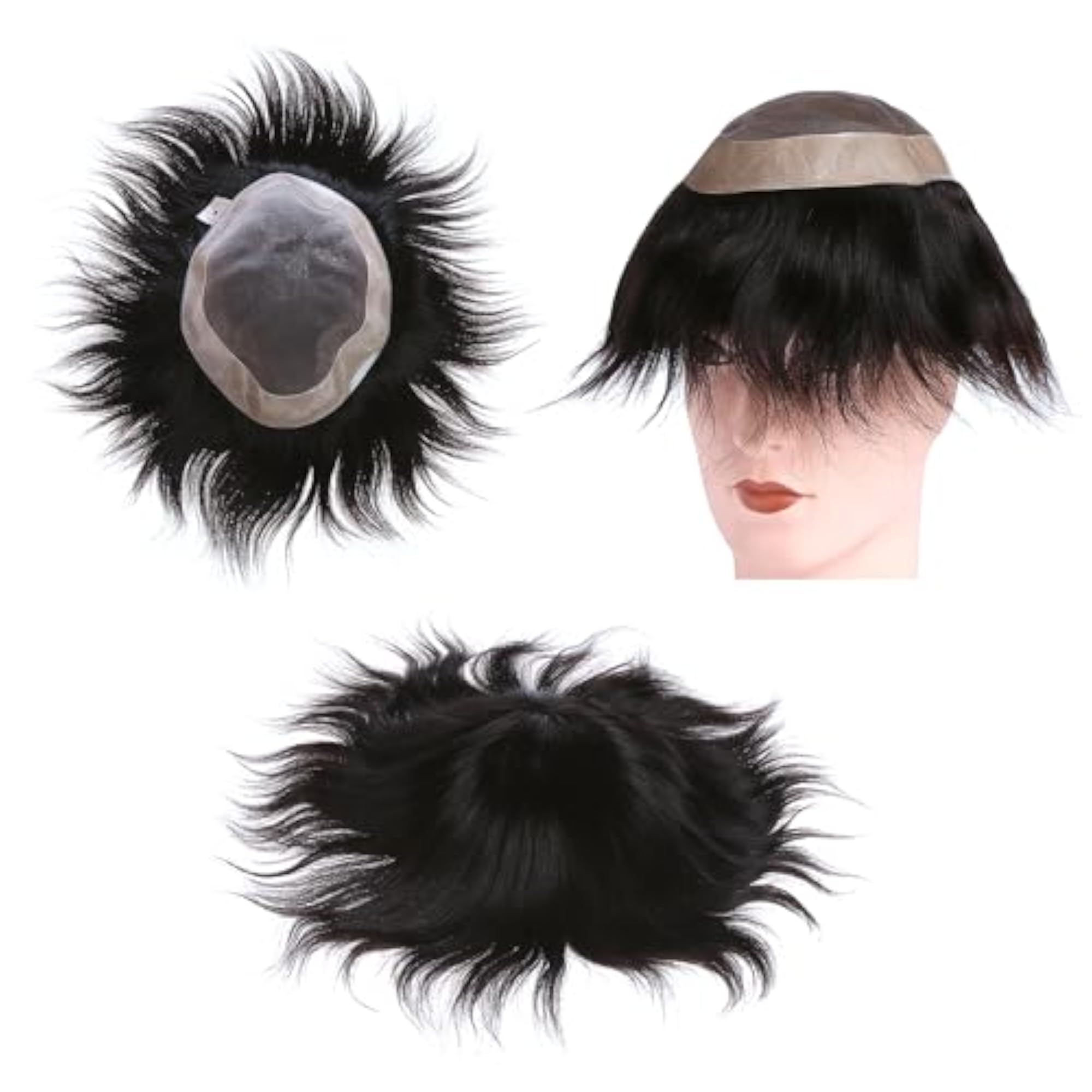 Men's Natural Human Hair Patch for Hair Replacement