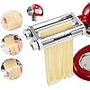Pasta maker attachment 3 in 1 set compatible for kitchenaid mixers plus hub knob screw accessory included pasta sheet roller spaghetti cutter fettuccine cutter and cleaning brush  urban country home decor
