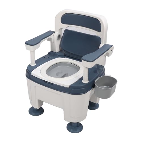 Adjustable Bedside Commode, Portable Toilet, Heavy Duty 880.2lb Capacity, Potty Chair, Side Storage Basket, Non Slip Pads, Odor Sealed Design