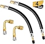 Mudder 2 Pieces 8.25 Inch Tire Valve Extension,Flexible Tire Valve Adaptor and 2 Pieces 90 Degree Tyre Valve Extension Adaptor for Universal Rv Cars Truck Motorcycle Bike Scooter