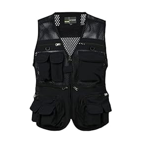 フィッシュベスト　黒　アウトドア　釣り Amazon.co.jp: フィッシングベスト - 釣り小物: スポーツ