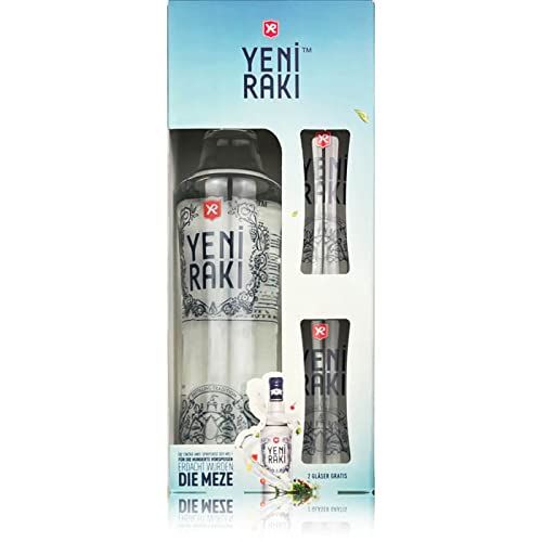 Yeni Raki 45% Vol. 0,7 l in Geschenkbox mit 2 Gläsern