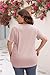 Womens Plus Size Tunic T Shirts Short Sleeve Round Neck Soft Loose Shirts Summer Casual Tops with Pocket Pink