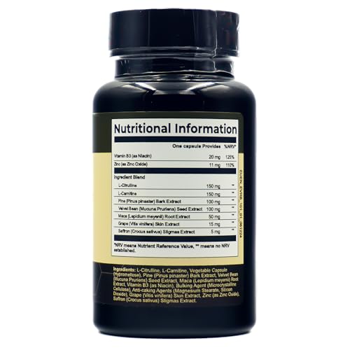 LIB0NEX perform Nahrungsergänzungsmittel mit L-Citrullin, Maca, 30 Kapseln