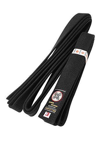 Cinto preto de algodão Ronin Deluxe para Karate, Judo, Tae Kwon Do, Aikido, Jujitsu Martial Arts, Pr