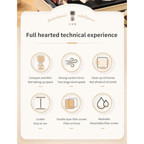 Hotte portative de bureau mini hotte cuisine sans installation angle réglable