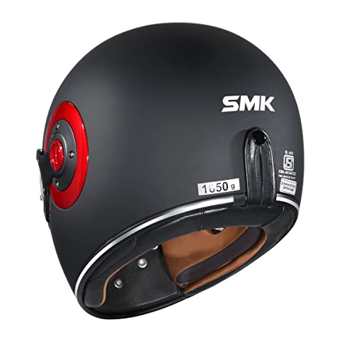 Image of SMK Retro Solid Full Face Helmet, Pinlock 70 Ready, ISI DOT ECE Certified