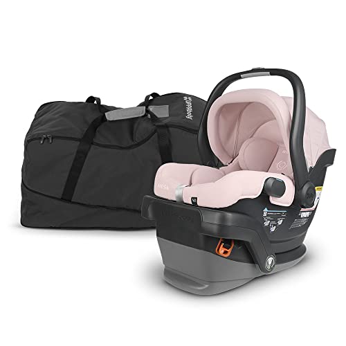 MESA V2 Infant Car Seat and Base – Alice (Dusty Pink) + MESA Family Travel Bag