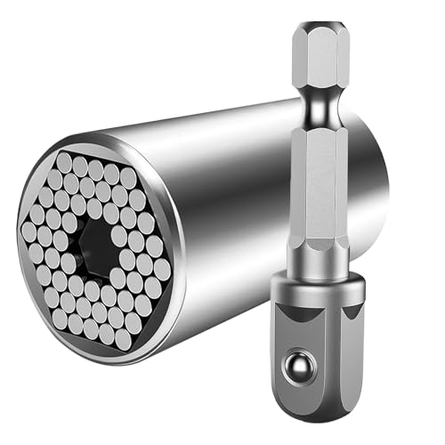 HO-SFSM Clé à douille universelle, Douille Universelle, 7-19mm, multifonctions, outils à main, adaptateur de foret, outils de réparation, cadeaux pour...