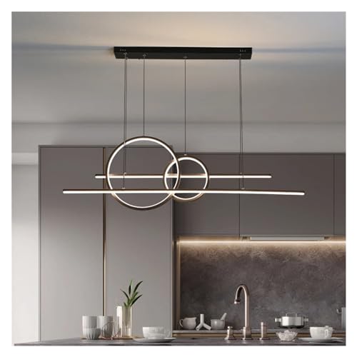 Lustre LED moderne variable de cuisine avec télécommande et suspension de table repas LWX
