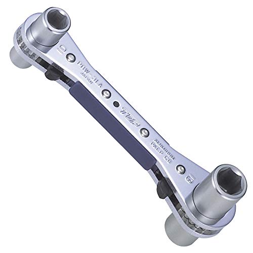 トップ アルラッチ 8x10㎜ 12x13㎜ 4サイズ板ラチェット アルミ合金製 重量95g 20°送り PRW-3LA