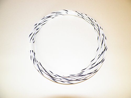 18 Ga Awg White/Black Striped Automotive/General Purpose GXL Wire .94 O.D. 25' Superior Abrasion Resistance, High Heat, Resist grease,Oil, Gasoline,Acids
