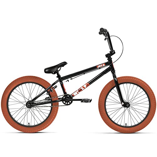 Jet BMX Wolf BMX Bike - Gloss Black/Red Tyre