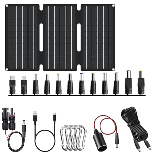 SoulBay - SoulBay 30W Solarpanel Faltbares, Solar Ladegerät mit 3 Ports QC 3.0, USB, USB-C Anschluss, IP67 Wasserdichtes Solarladegerät für Outdoor Camping, Mobiltelefone, Kameras, Solargeneratoren, Powerbank