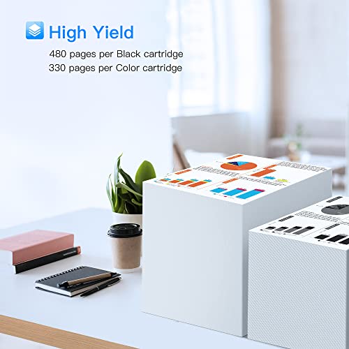 Lxtek Remanufactured Ink Cartridge Replacement For Hp 63 63Xl To Use With Hp Officejet 5255 5258 5260 3830 Envy 4520 4516 Deskjet 1112 2132 3632 Printer Tray, 2 Pack (1 Black, 1 Tri-Color) #TOP2